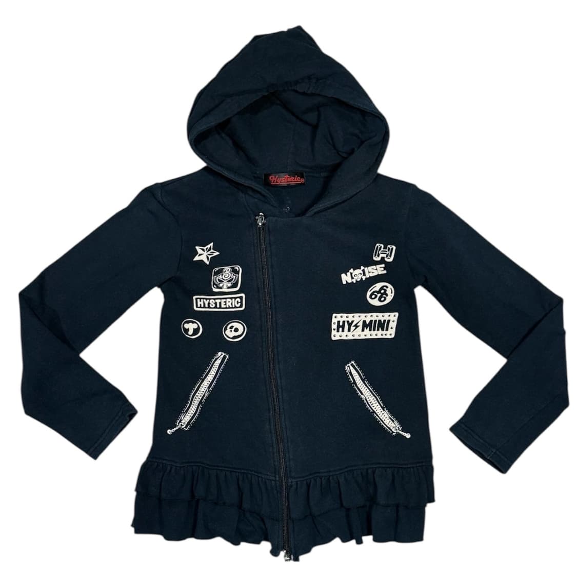히스테릭 글래머 아카이브 프릴 사선 지퍼 후드 집업 자켓 상품이미지1
