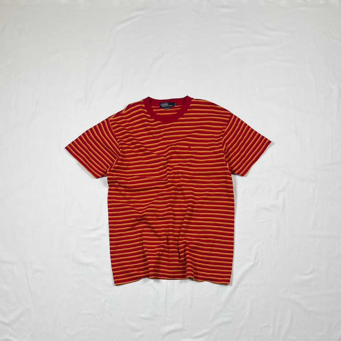 90’s 폴로랄프로렌 포니 로고 스트라이프 반팔티 상품이미지1