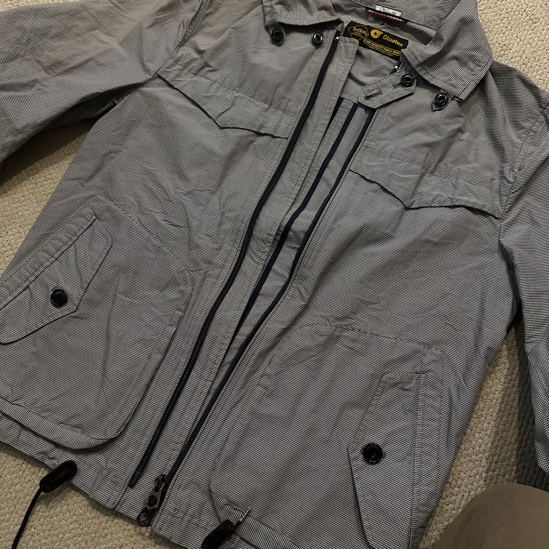 Navy 올메텍스 하운드투스 패턴 재킷  상품이미지7