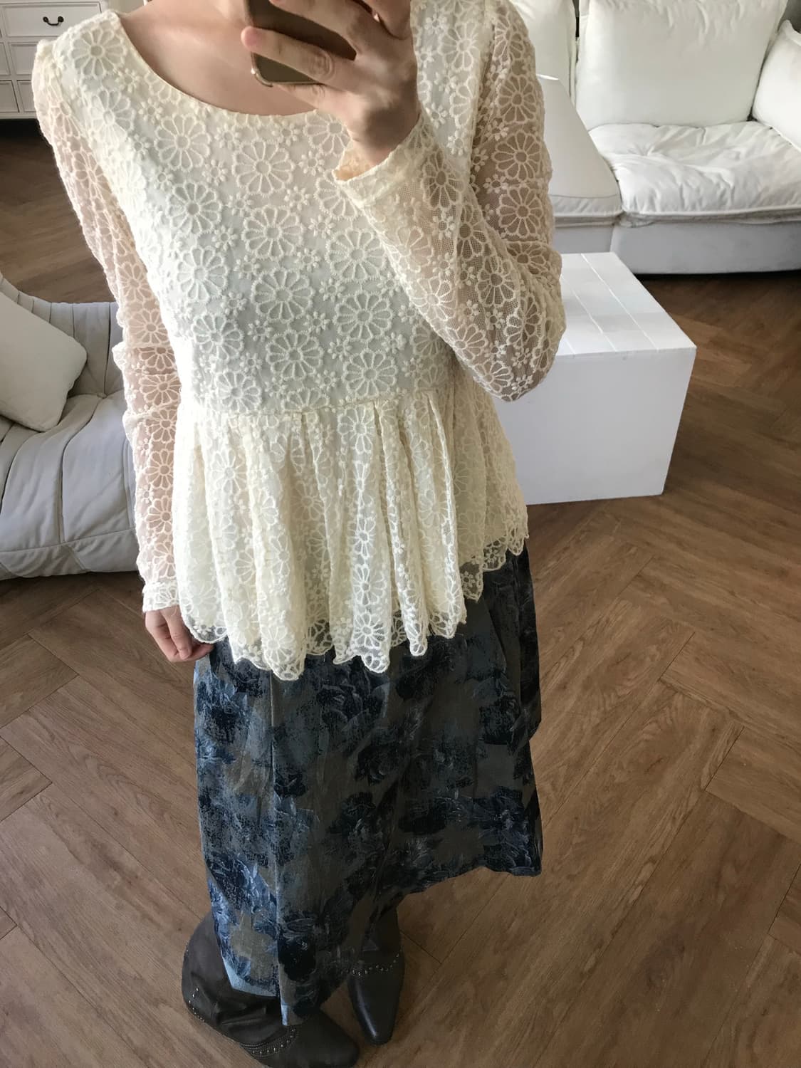 vintage pattern skirt 상품이미지6