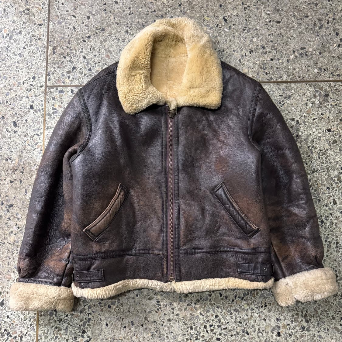 [XL] 양가죽 B3 무스탕 무통 자켓 상품이미지1