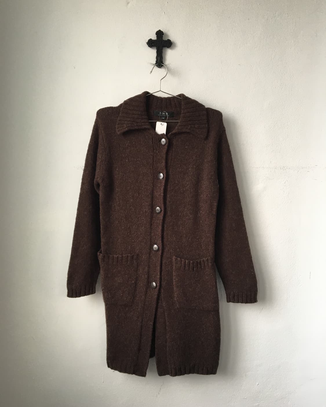 Collar knit long cardigan 상품이미지2