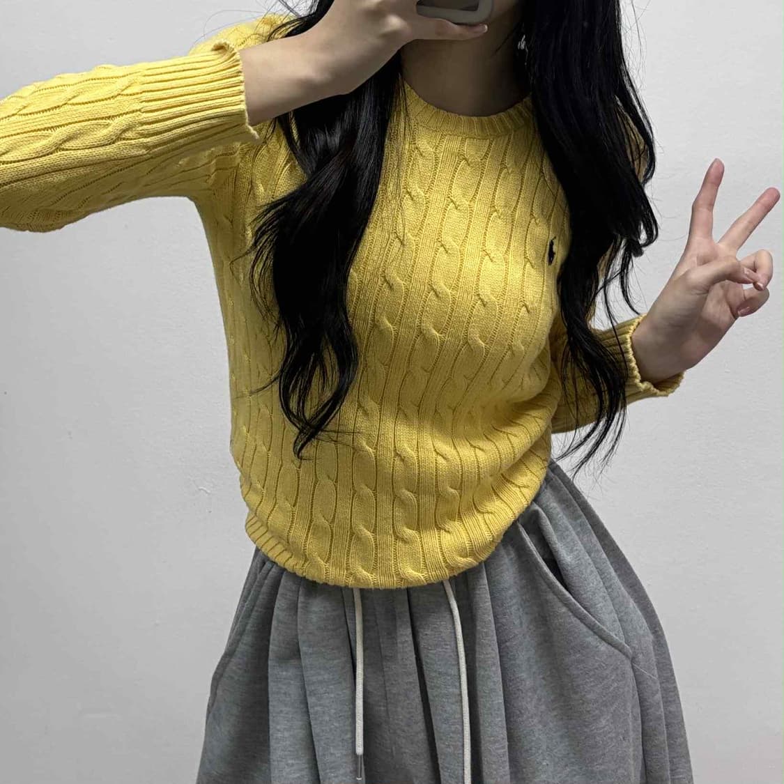 *최신형 폴로 랄프로렌 큐알택 케이블 크루넥 걸즈 니트(M) 상품이미지1