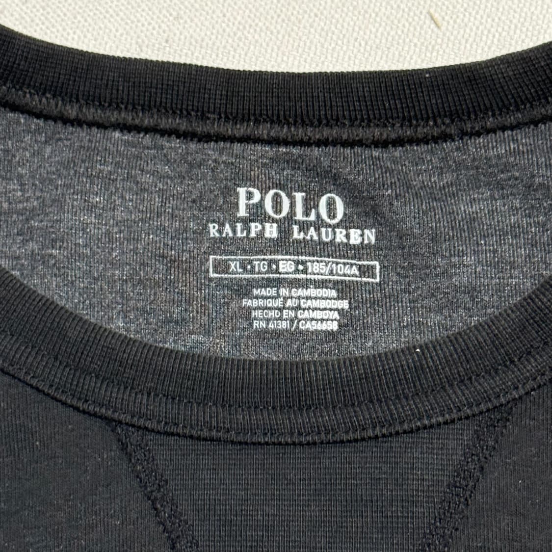 XL 폴로랄프로렌 화이트 포니 블랙 맨투맨 상품이미지4