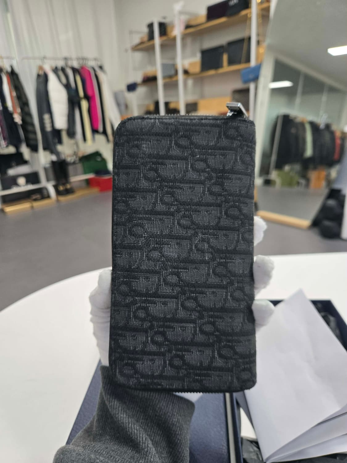 [A급컨디션]디올 오블리크 지퍼 장지갑 상품이미지2