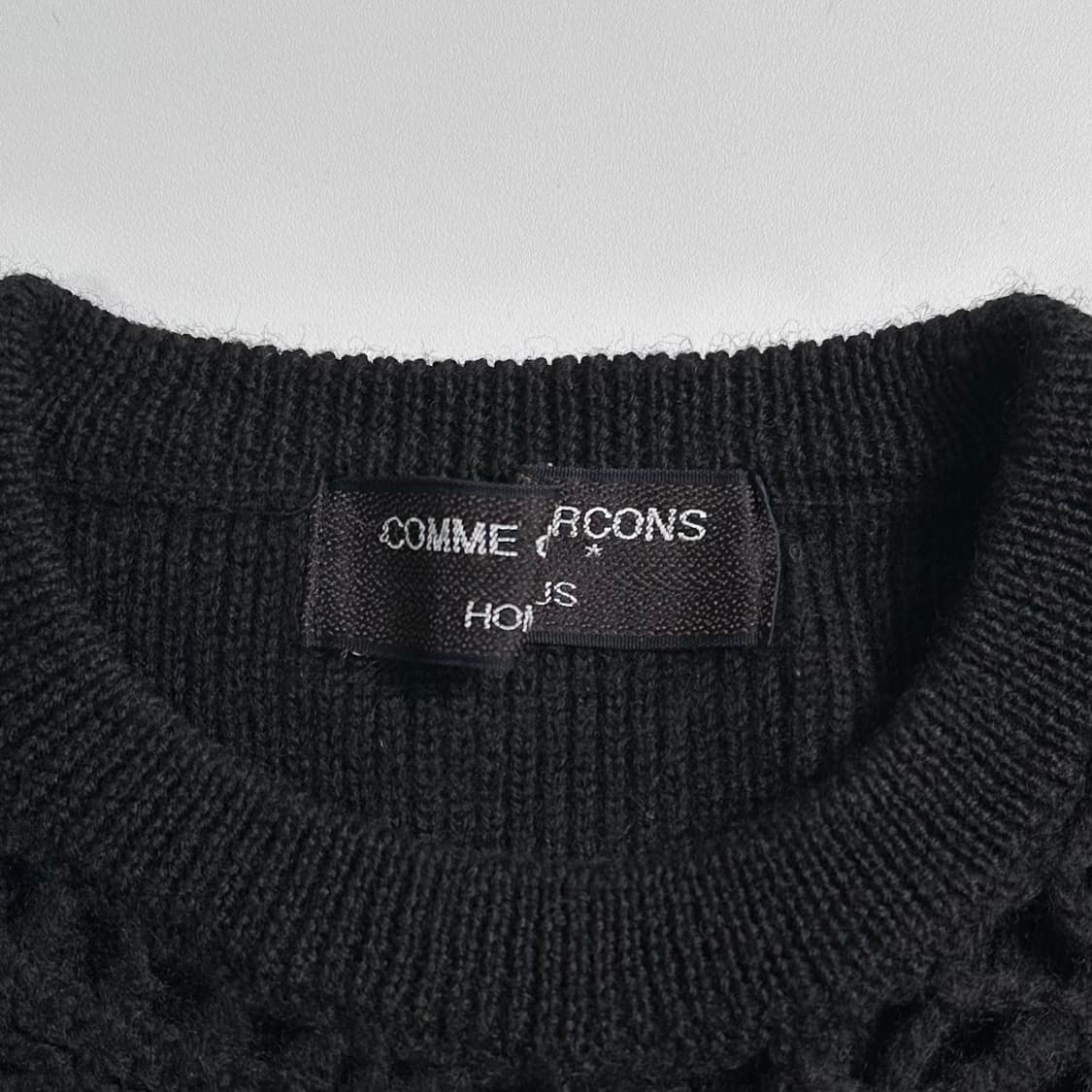 1987-1988AW 꼼데가르송 옴므플러스 시스루 울 니트 상품이미지6