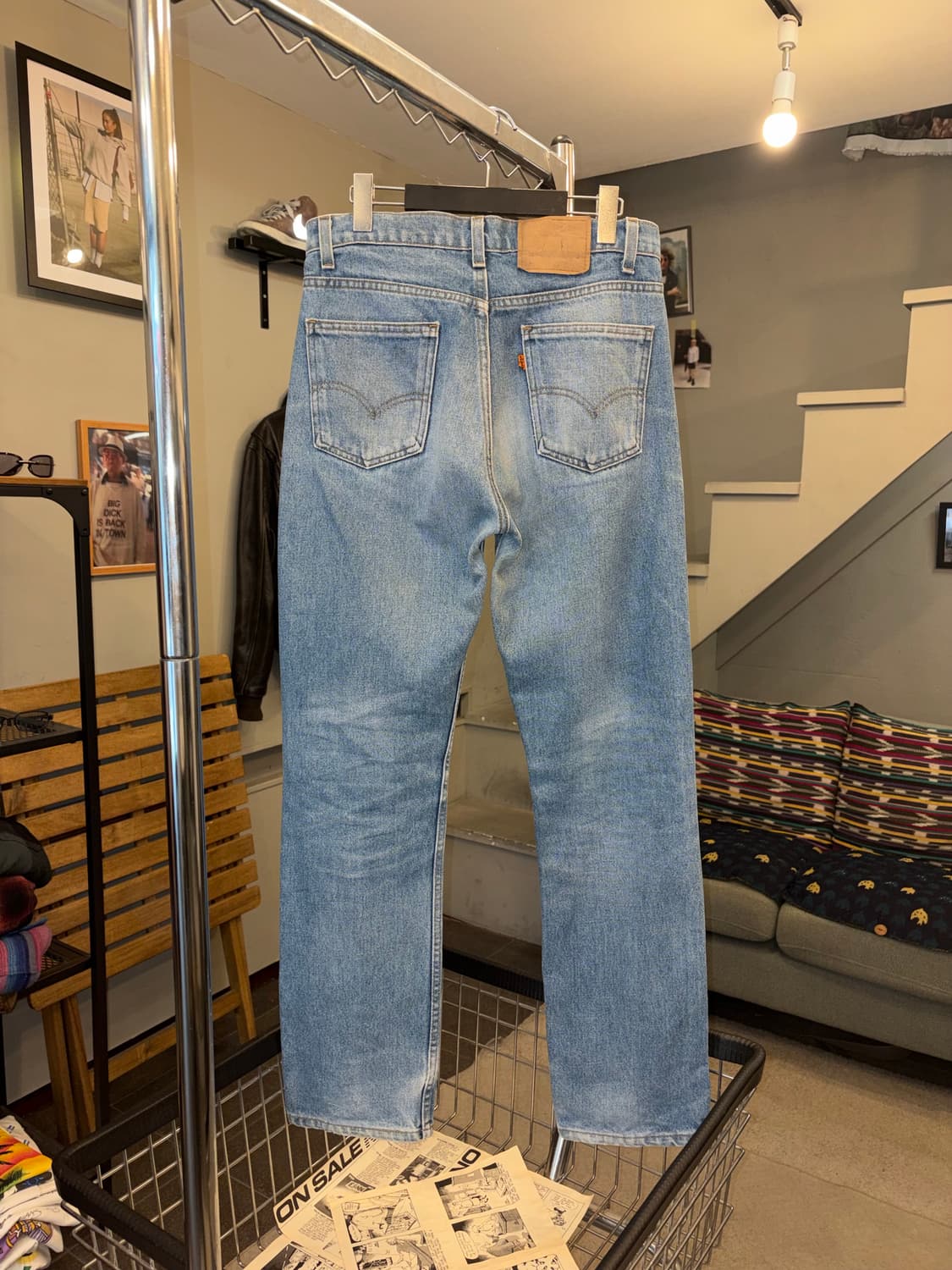 90’s Levi’s 505 USA denim hard washed 상품이미지8