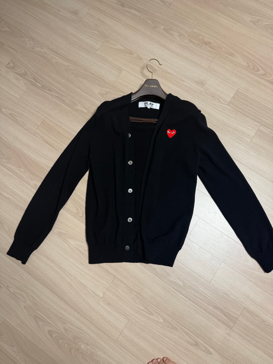꼼데가르송 PLAY 가디건 블랙 L 상품이미지1