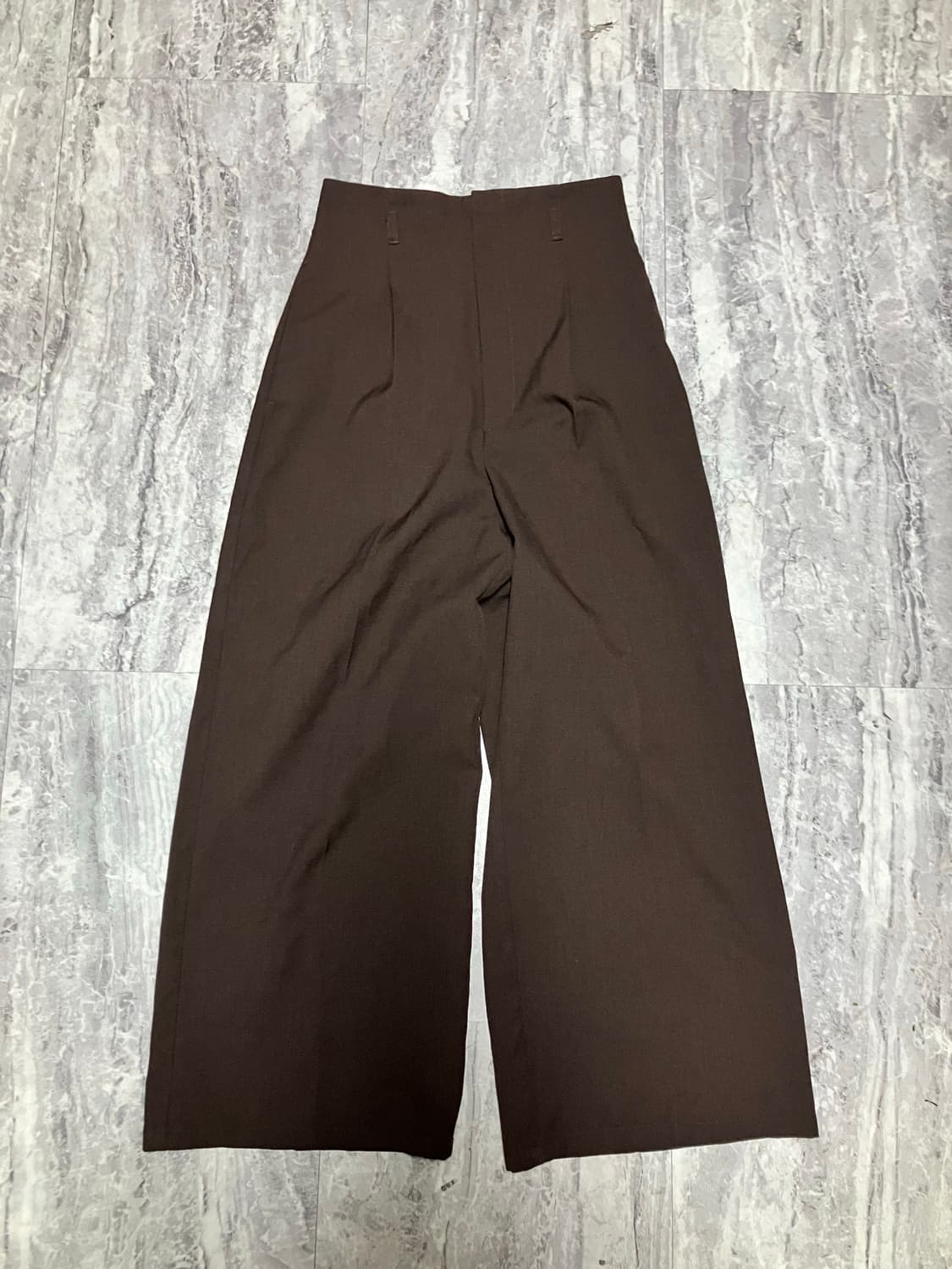 일본빈티지 Gu 핀터깔y2k 할메카지스트릿 와이드 슬랙스팬츠 브라운 상품이미지1