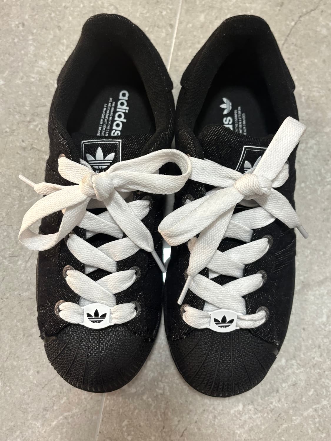 아디다스 슈퍼스타 블랙데님 신발 235 상품이미지2