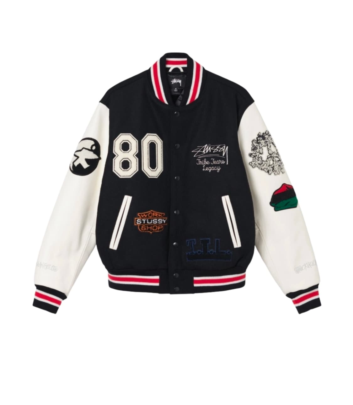 [XL] 스투시 아워레가시 데님티어스 TTL 바시티 자켓 블랙 상품이미지1