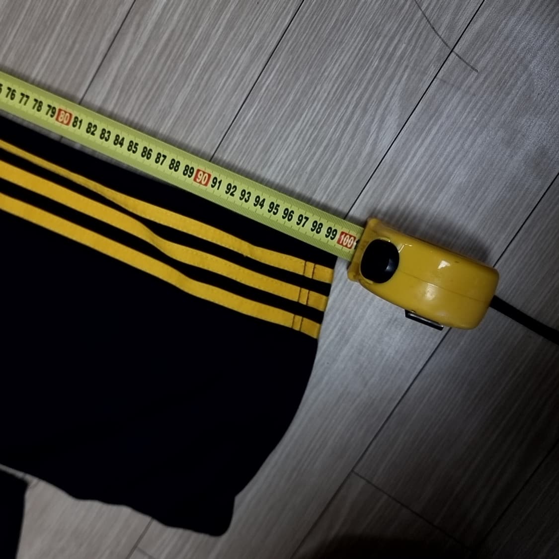 아디다스 삼선 트레이닝 바지 블랙/옐로우(실측) 상품이미지7