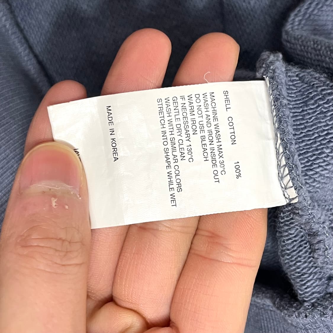 비바스튜디오 블루 맨투맨 여성S 상품이미지4