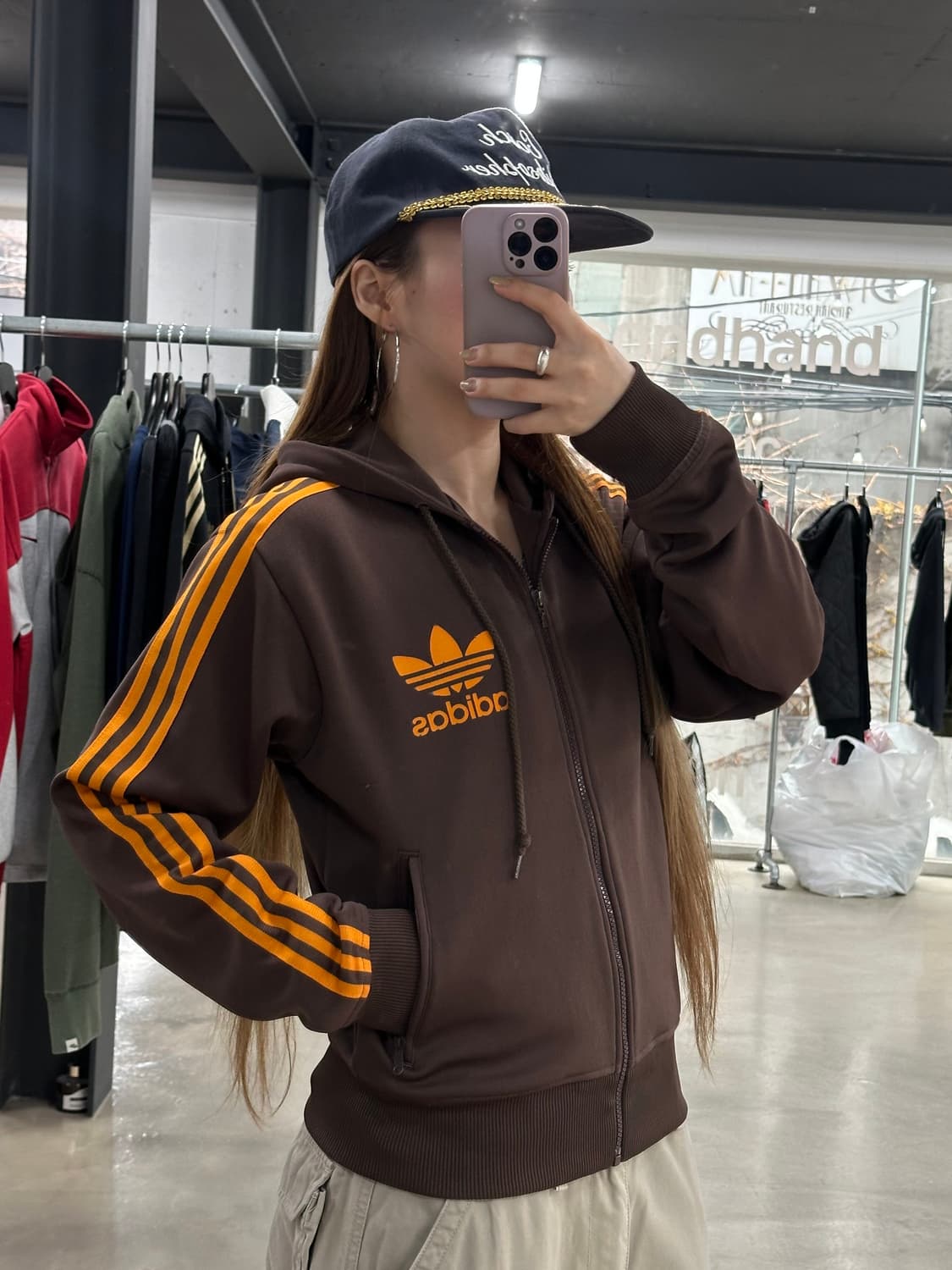 아디다스 90s 후드플락 트랙집업 브라운 상품이미지3