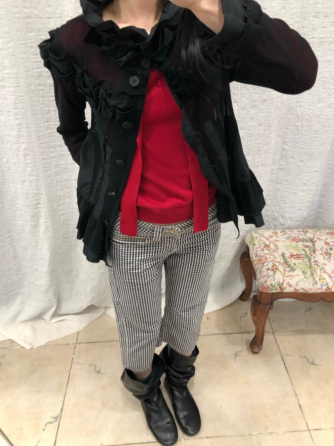 sunny check pattern pants 상품이미지2