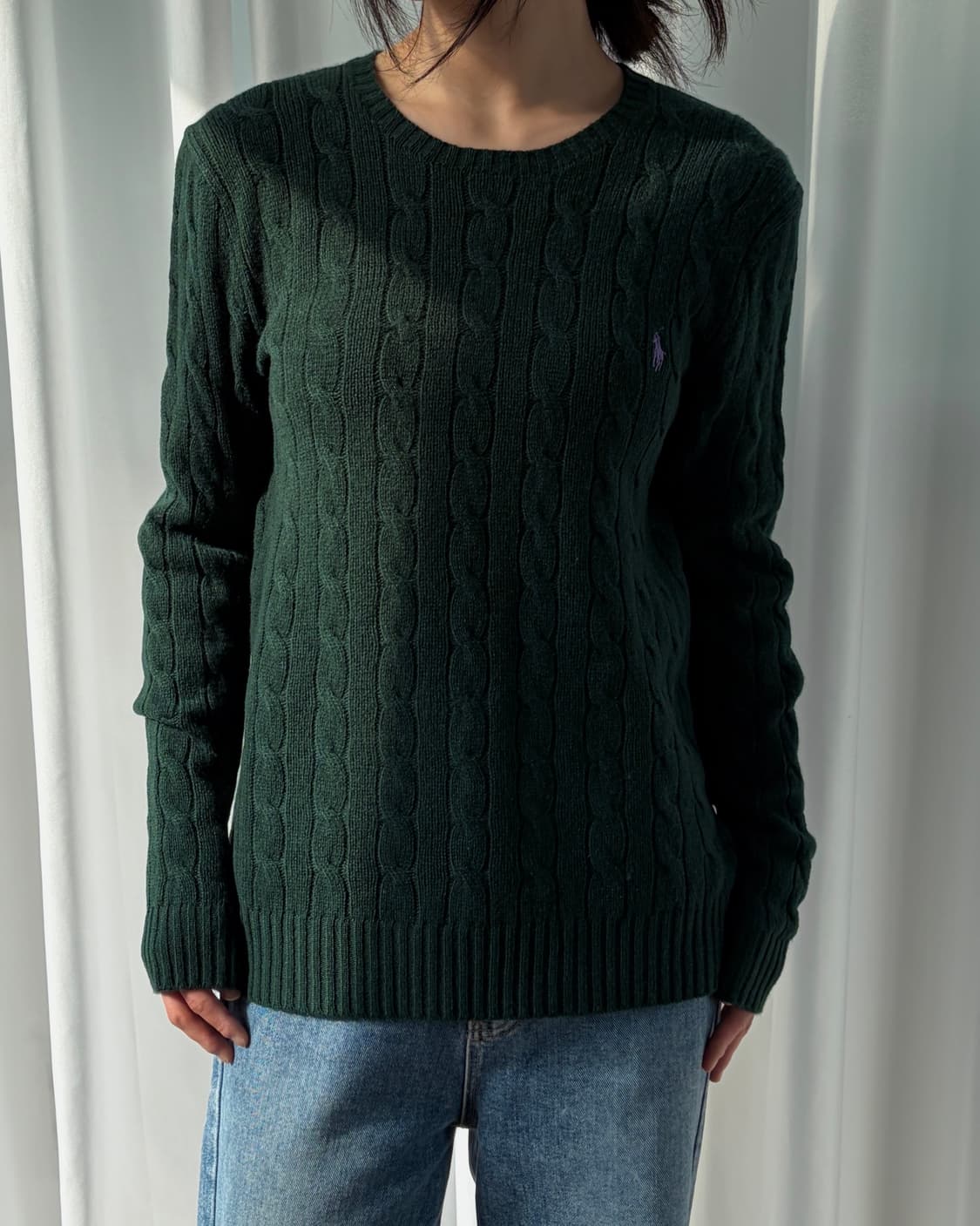 [M]폴로 랄프로렌 케이블 울 캐시미어 크루넥 니트 상품이미지1