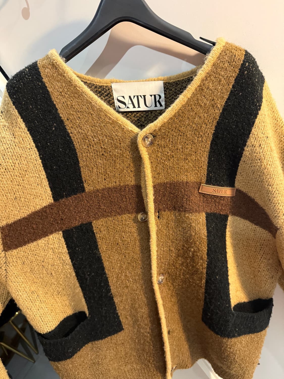 세터 울 가디건 베이지 브라운 상품이미지3