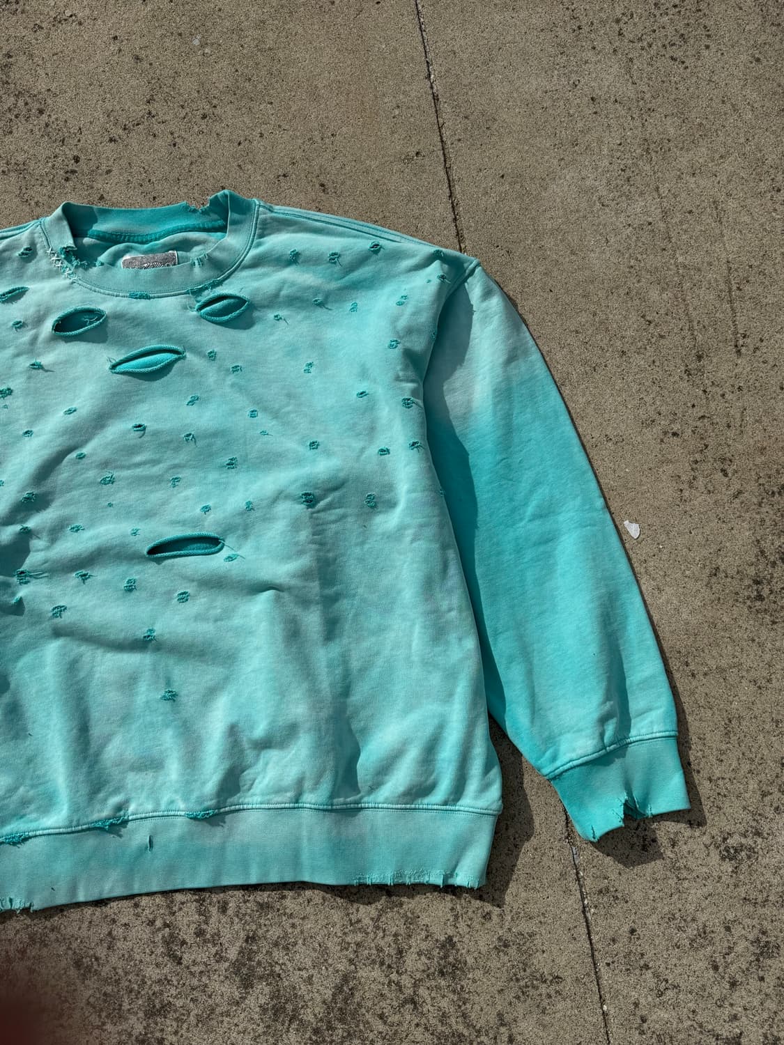 (Vintage fading) distressed mint shirts 상품이미지5