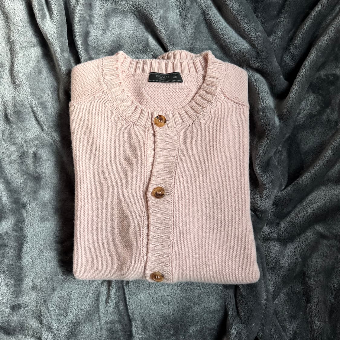 [48] 프라다 울 캐시미어 가디건 핑크 상품이미지6