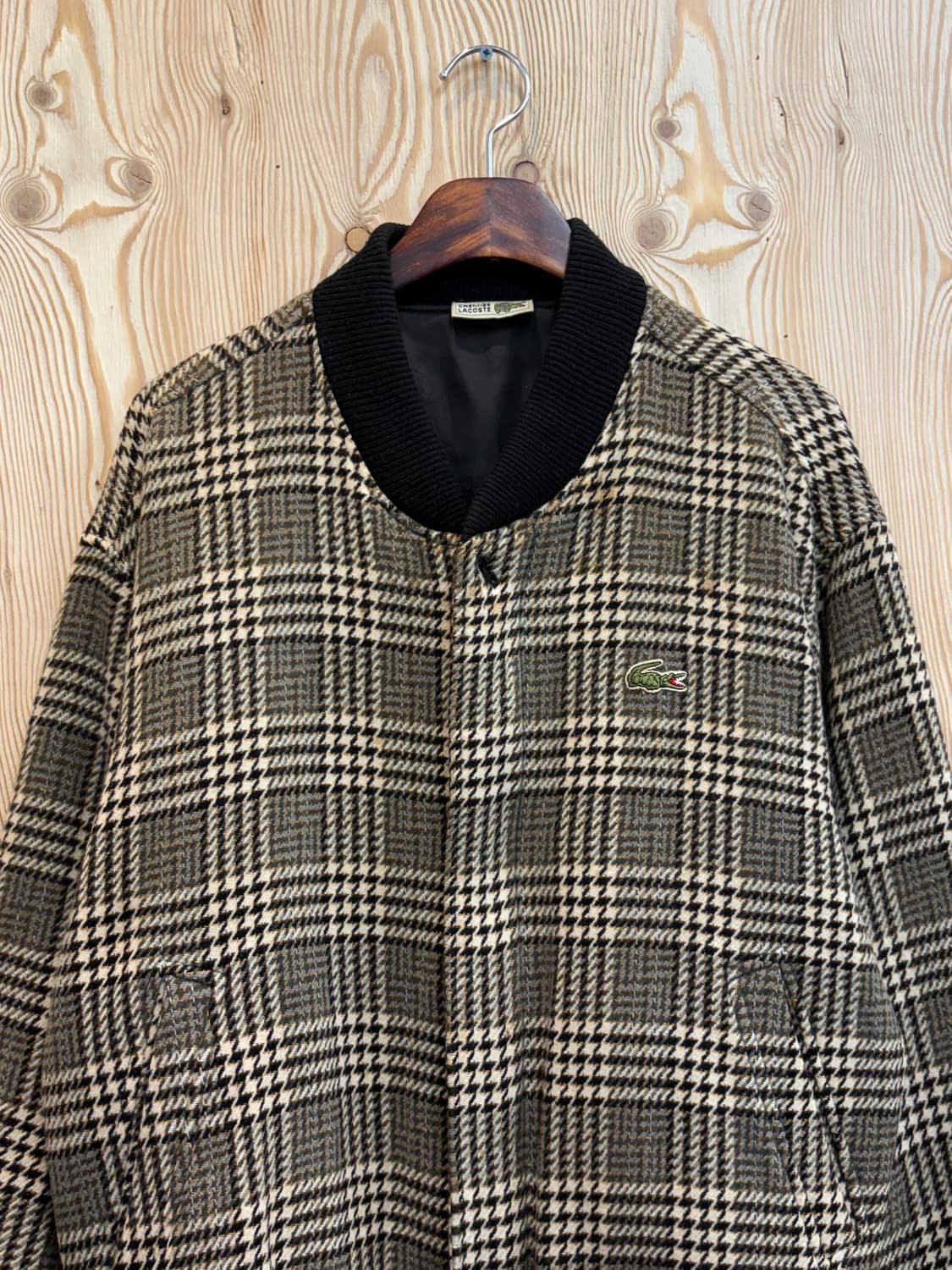라코스테 체크 울 블루종 자켓 상품이미지2