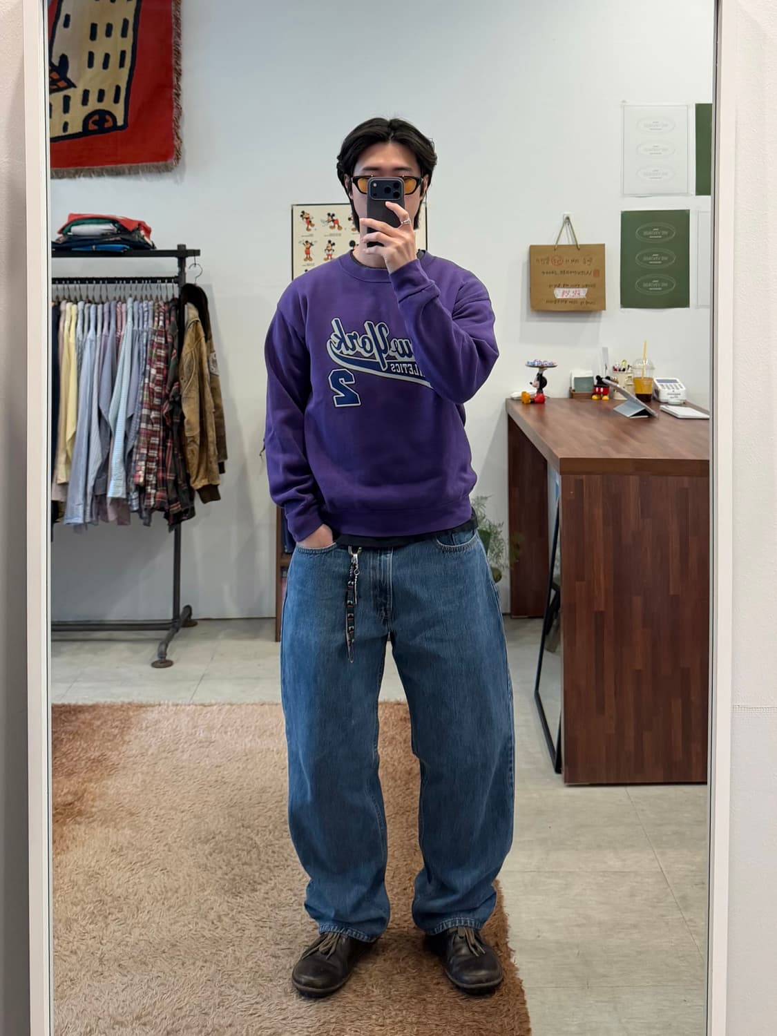 90-00s Vtg 빈티지 뉴욕 애슬레틱 스웻 셔츠 상품이미지2