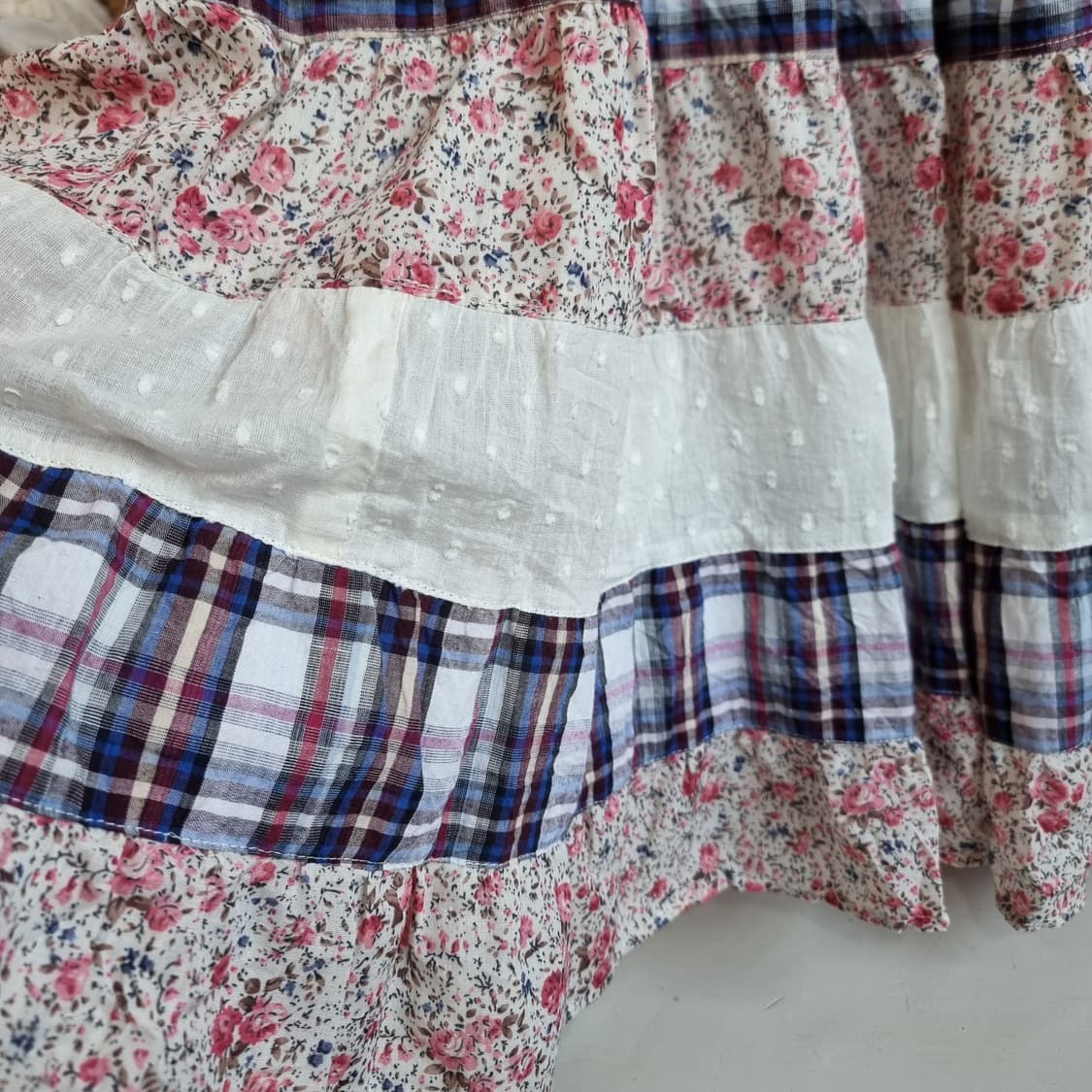 클레프 드 솔(CLEF DE SOL) 체크&플라워 패치원피스 상품이미지5