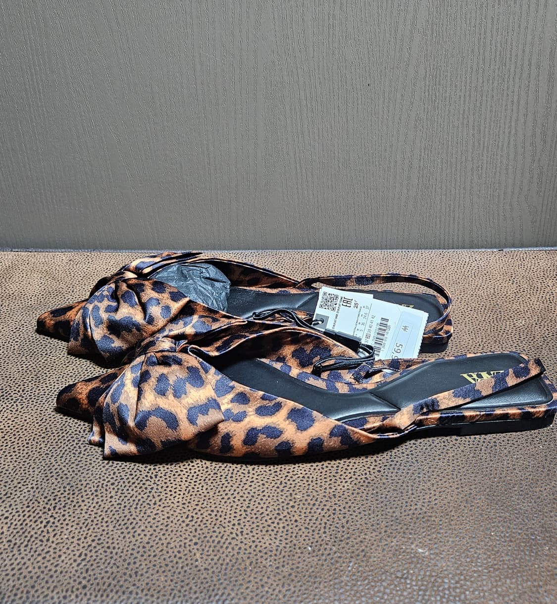 자라 레오파드 리본 플랫 슈즈 (38) 새상품 상품이미지2