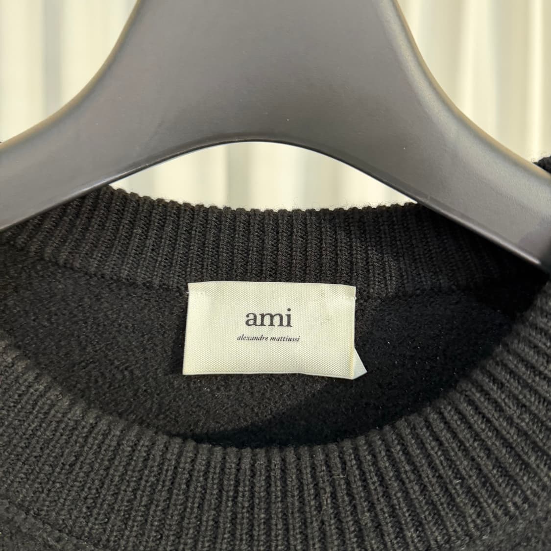 (XL) 아미 빅 하트 로고 인타르시아 니트 상품이미지3