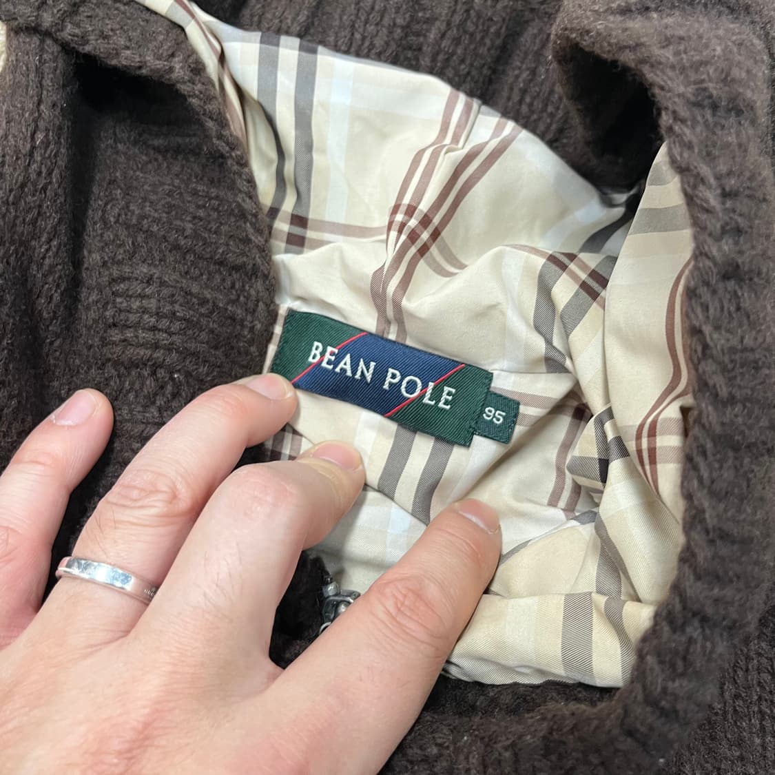 빈폴 엘보우 패치 더플 스웨터 자켓 상품이미지6