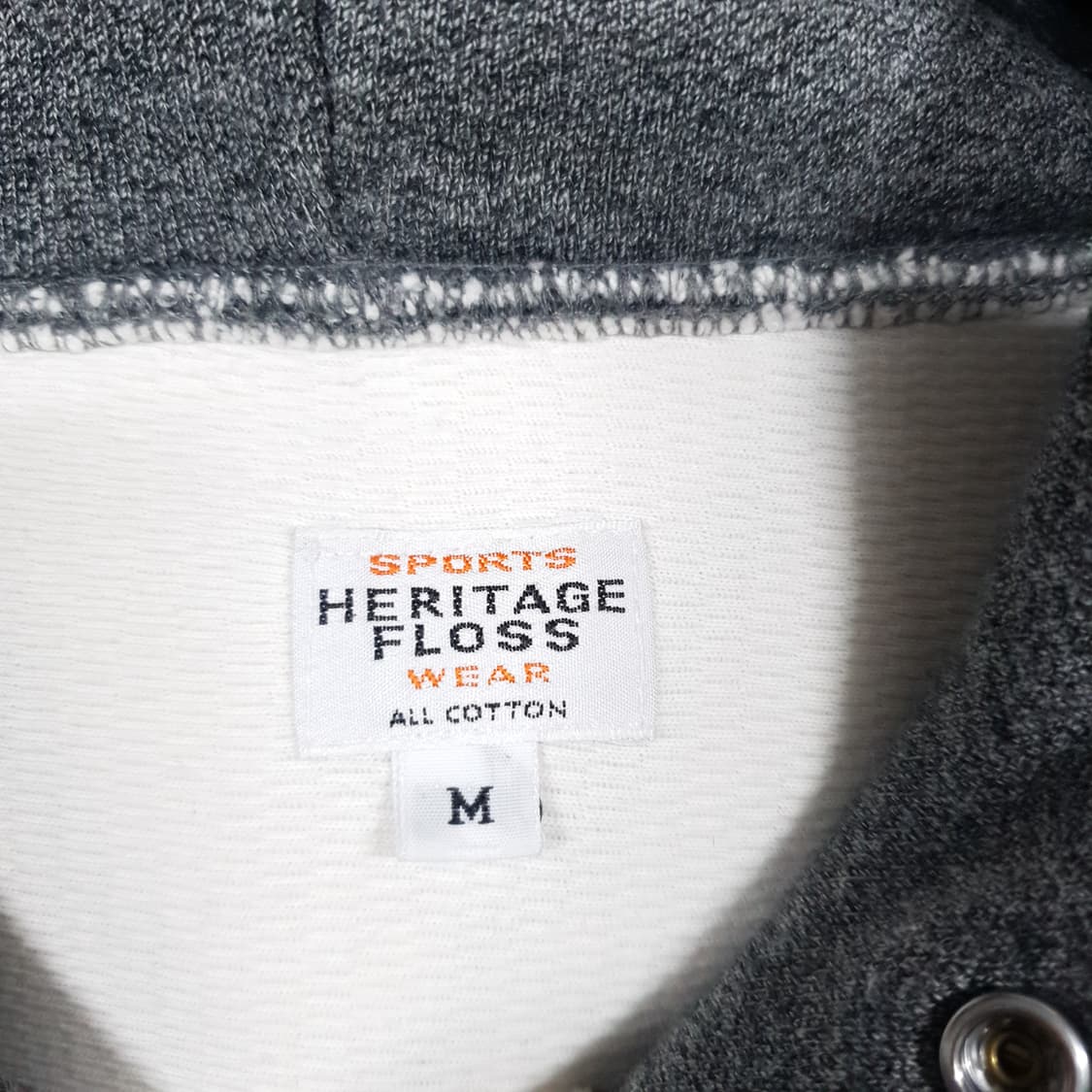 M (95) 헤리티지플로스 초판 후드집업 자켓 그레이 상품이미지5