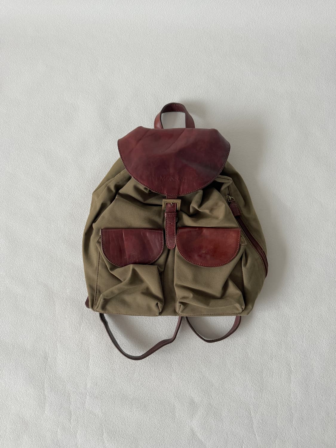 MONSAC 레더&원단 백팩 상품이미지1