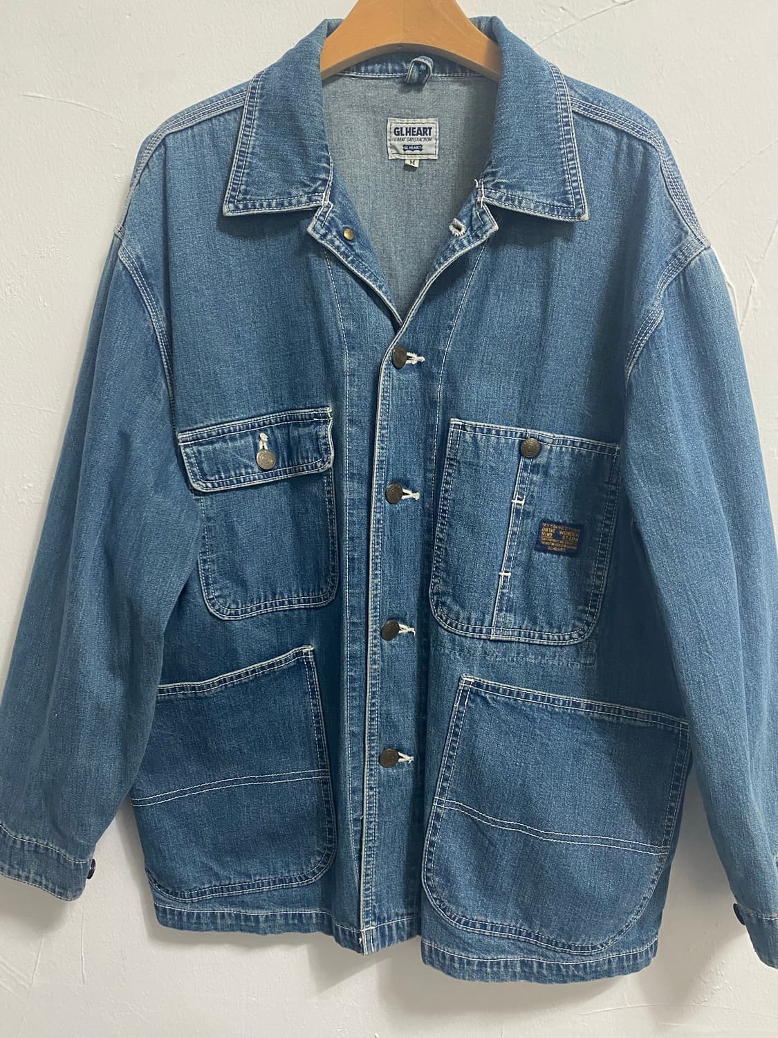 90’s GLHEART 데님 초어자켓 M 상품이미지1