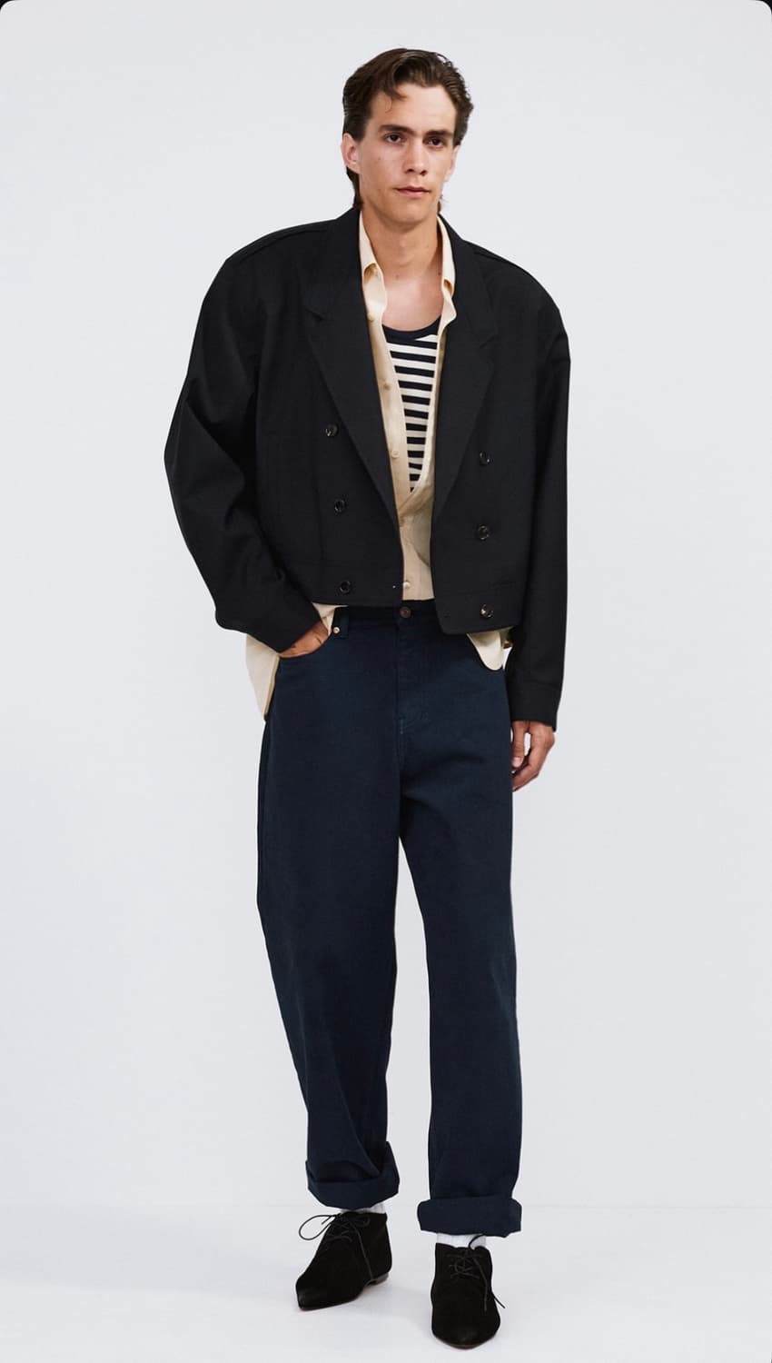 렉토 26SS 레귤러핏 데님 팬츠 인디고 네이비 상품이미지2