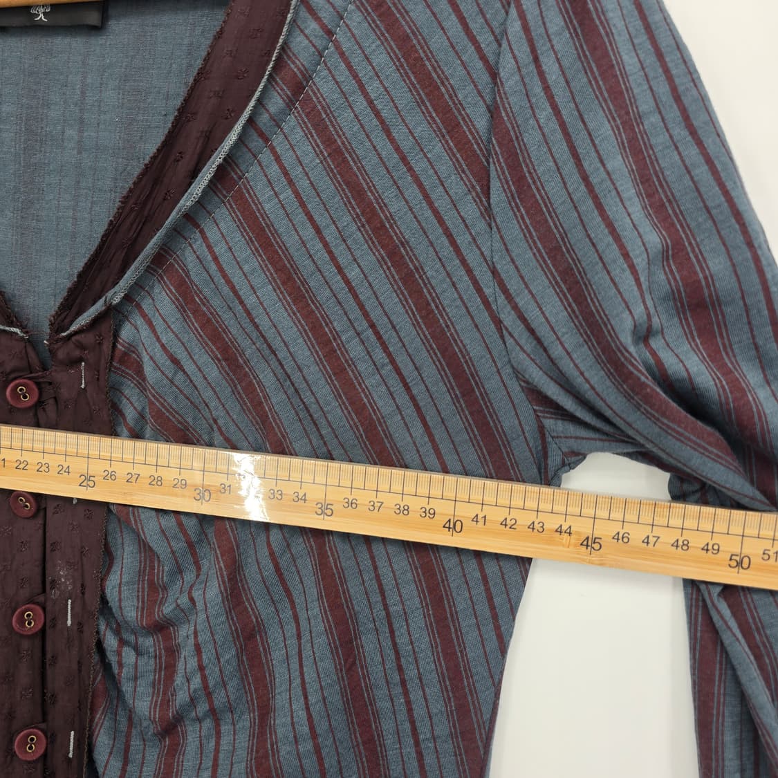 ONE STEP 울 혼방 배색 스트라이프 원피스 빈티지 슬림핏 상품이미지6