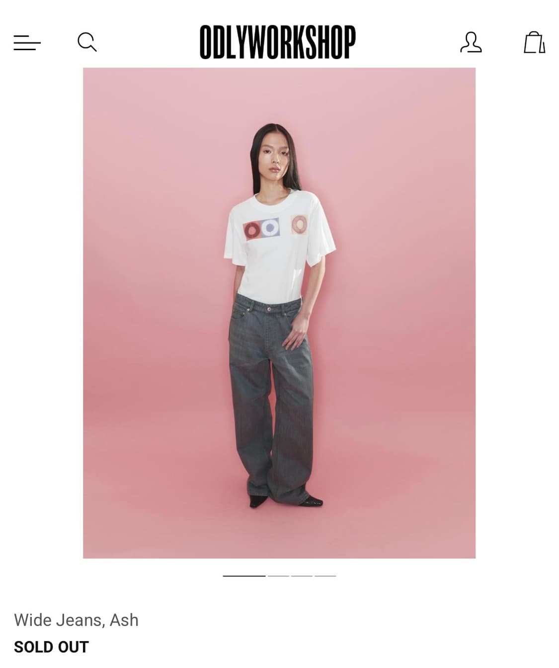 오들리워크샵 wide jeans ash 상품이미지1