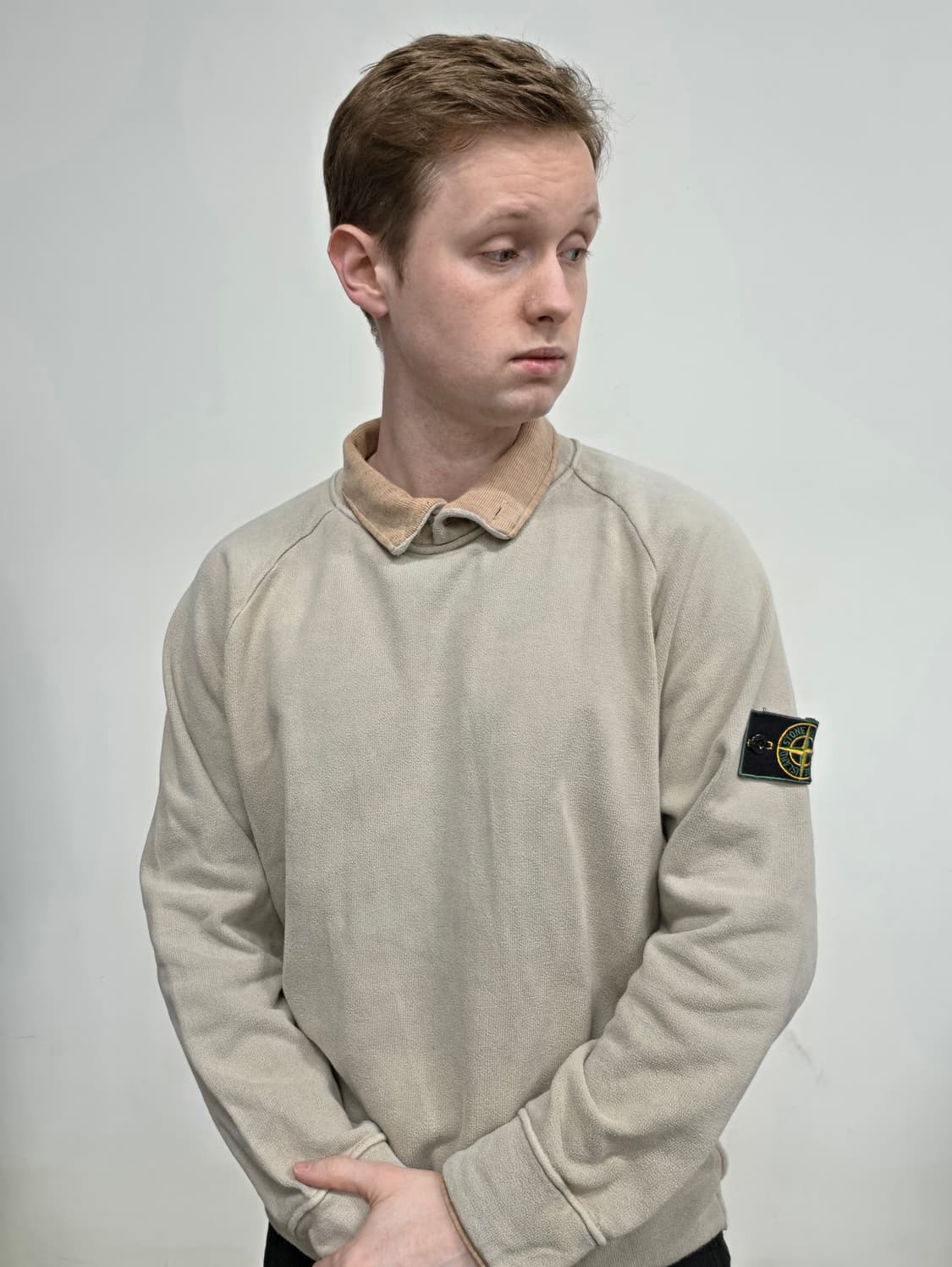 93SS 스톤아일랜드 베이지 플리스 풀오버 상품이미지4