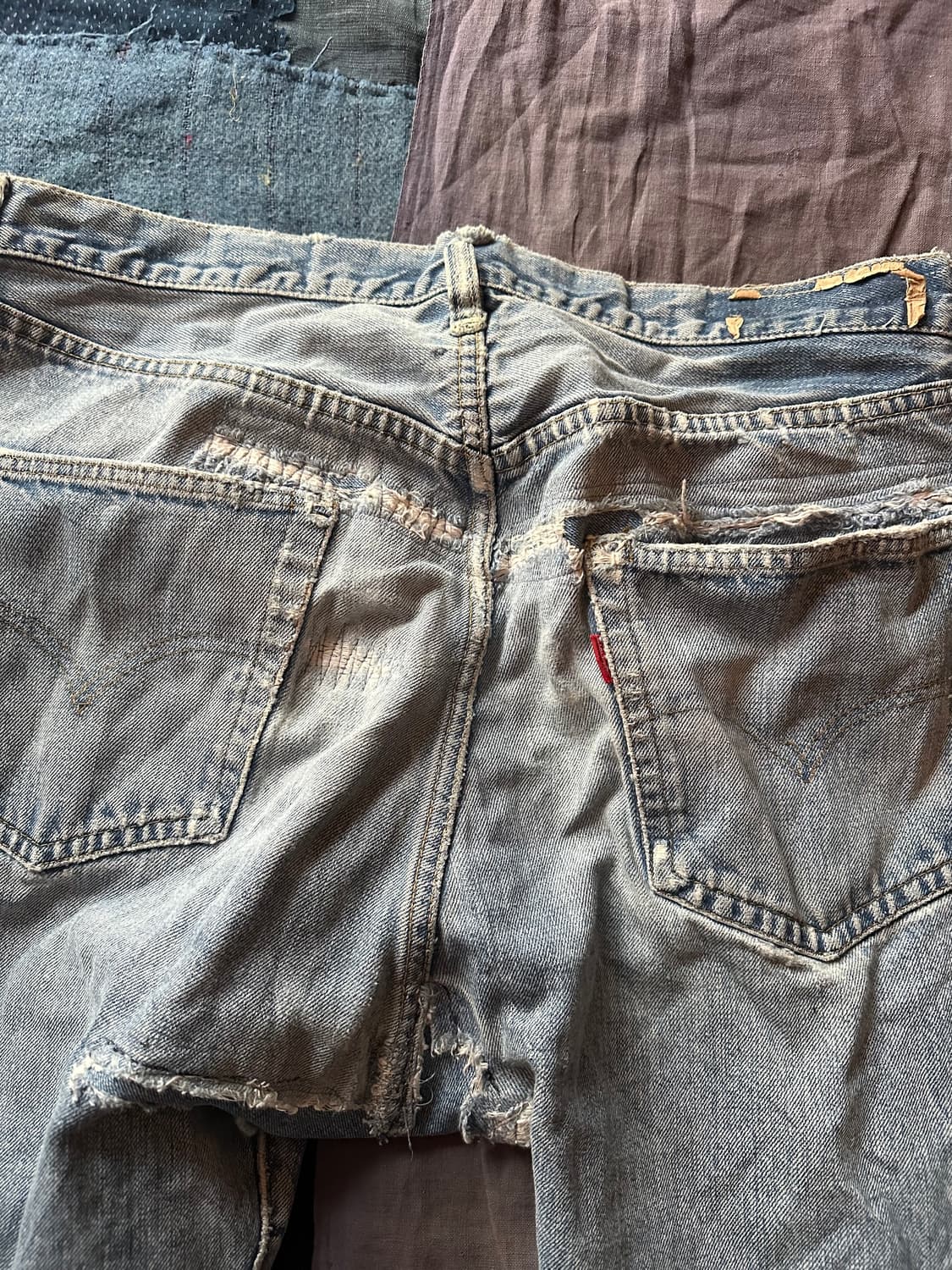 70s Levis 501 66전기 Distressed Denim Pant 상품이미지6