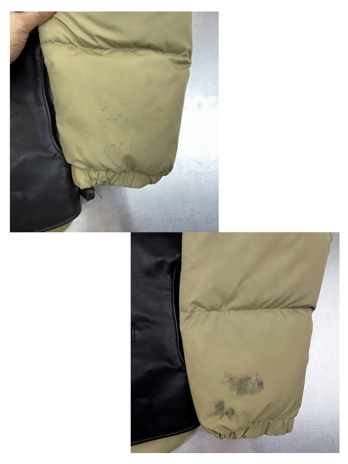 쇼트 80s 2in1 레더 다운 자켓 상품이미지10