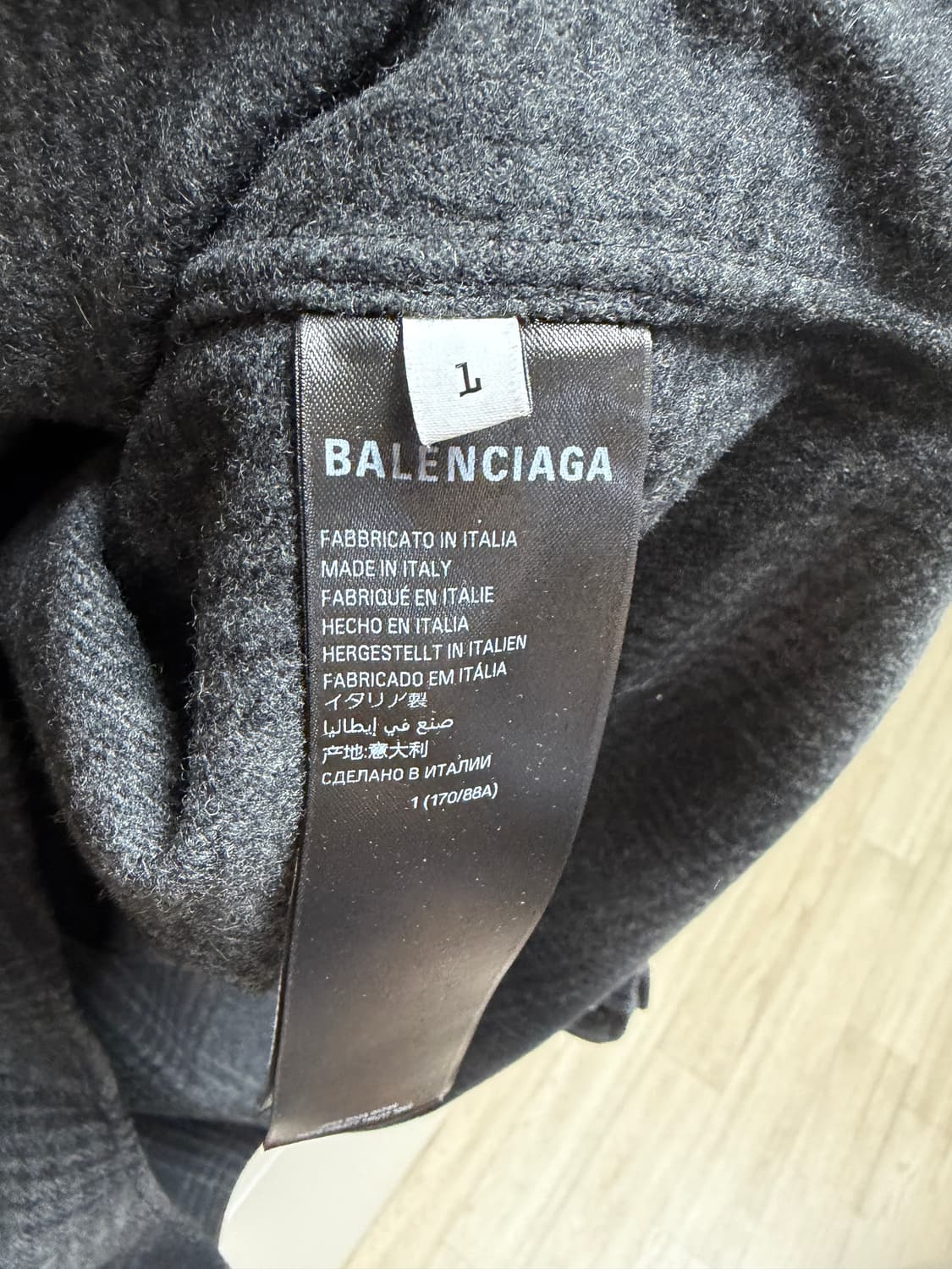 발렌시아가 오버사이즈 플란넬 체크 셔츠 1사이즈 상품이미지4