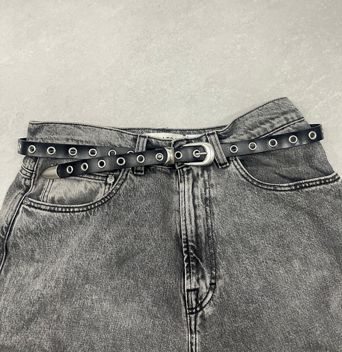 90‘s 스터드 가죽벨트 상품이미지2