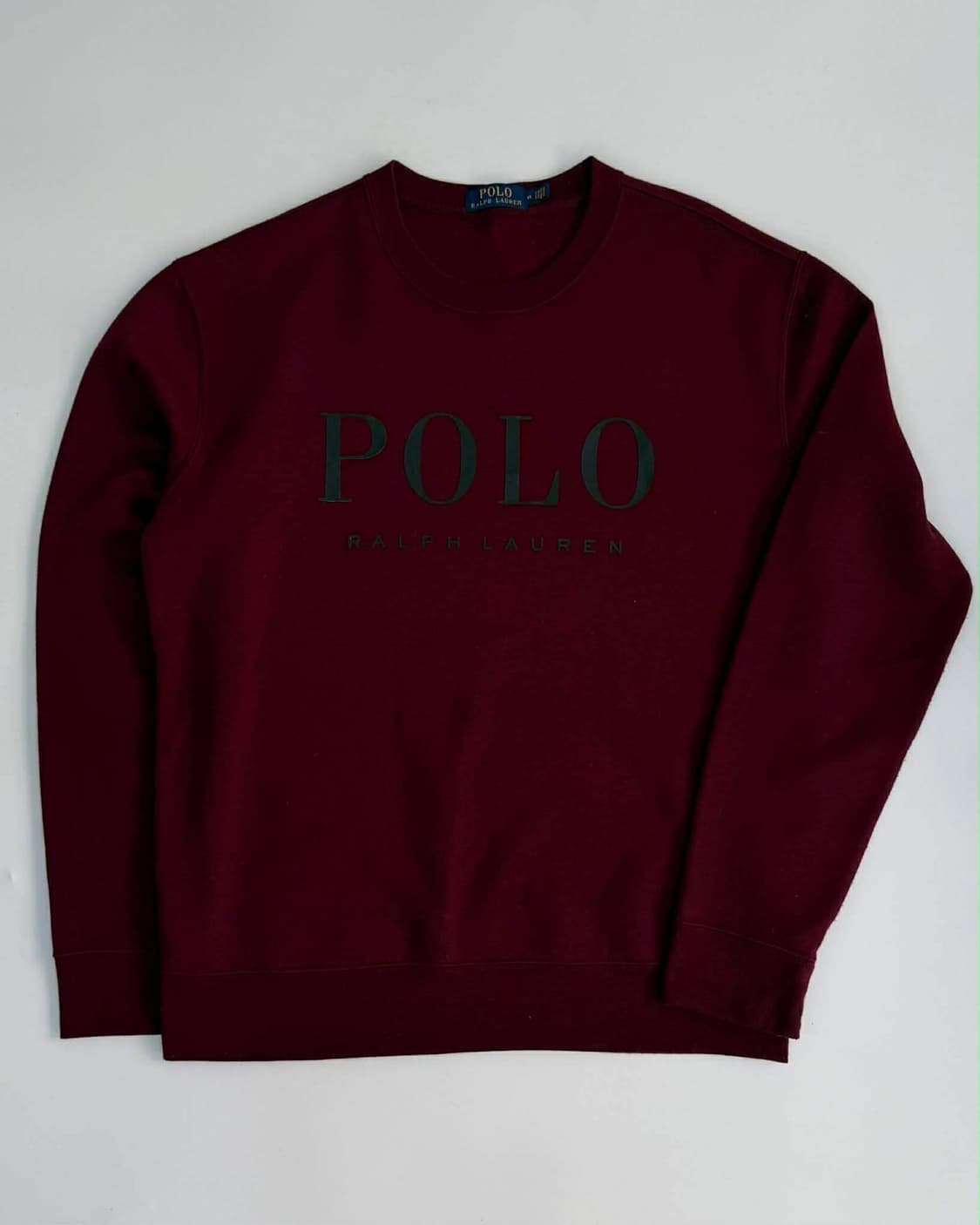 [M] 폴로 랄프로렌 빅로고 버건디 스웻 셔츠 맨투맨 상품이미지1