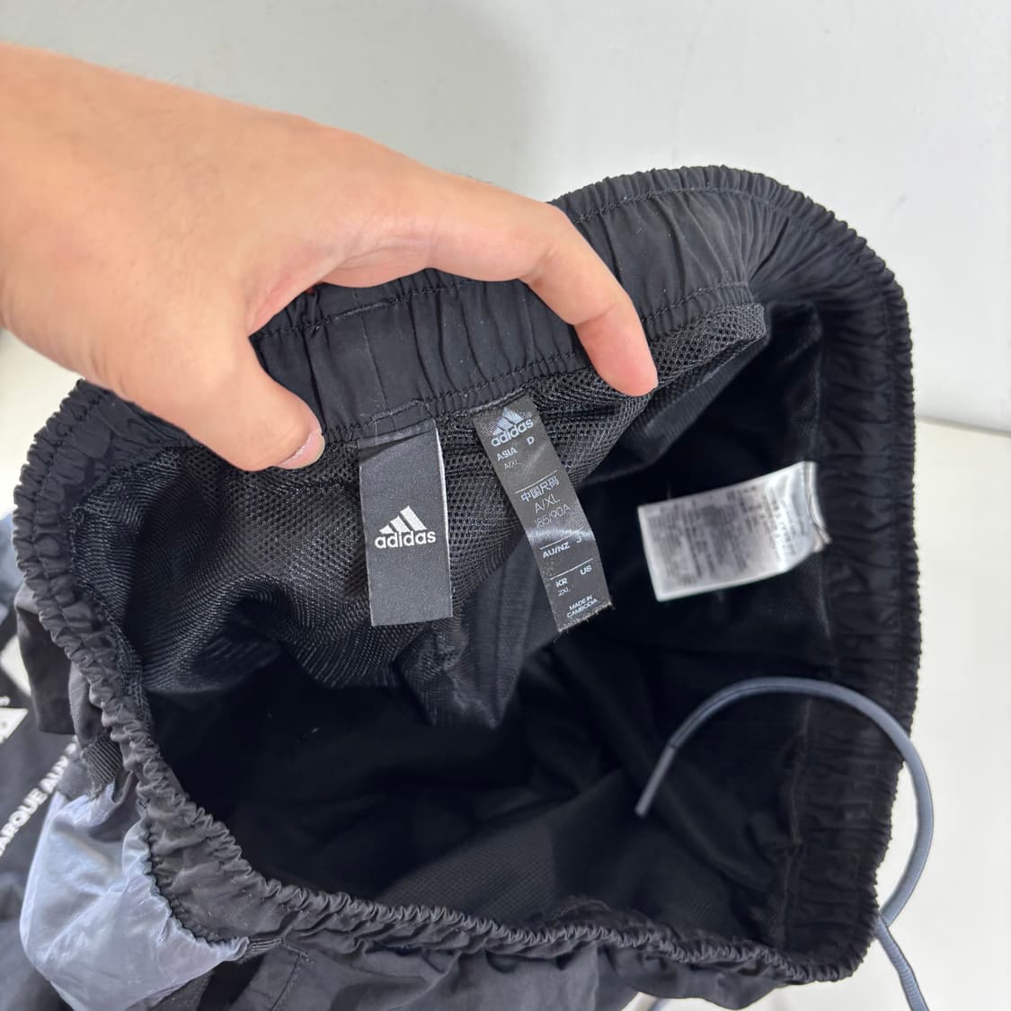XL-XXL 아디다스 블랙 나일론 우븐조거팬츠 상품이미지5