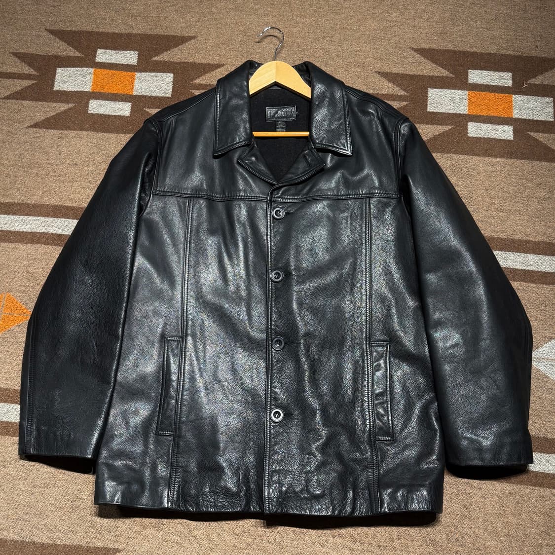 J.CREW 제이크루 헤비 카우레더 카 코트 XL 소가죽 자켓 터키제 상품이미지5