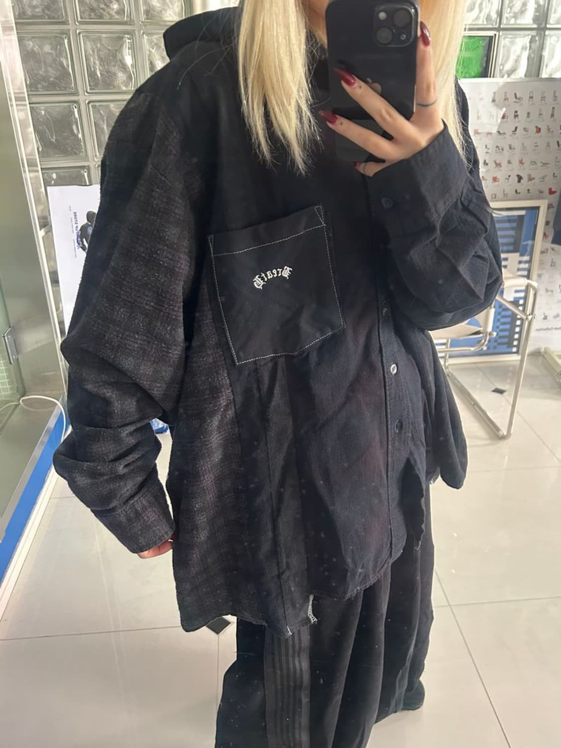 7CUTS WIDE SHIRT W/H 7컷 와이드 후드티 상품이미지1