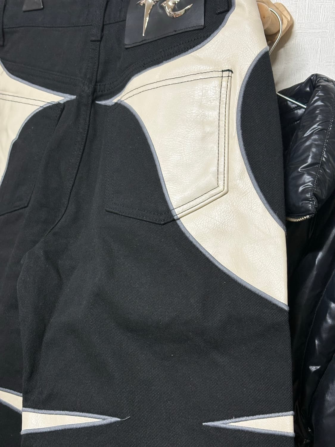 Thug Club Leather Black Denim Pants2 상품이미지4