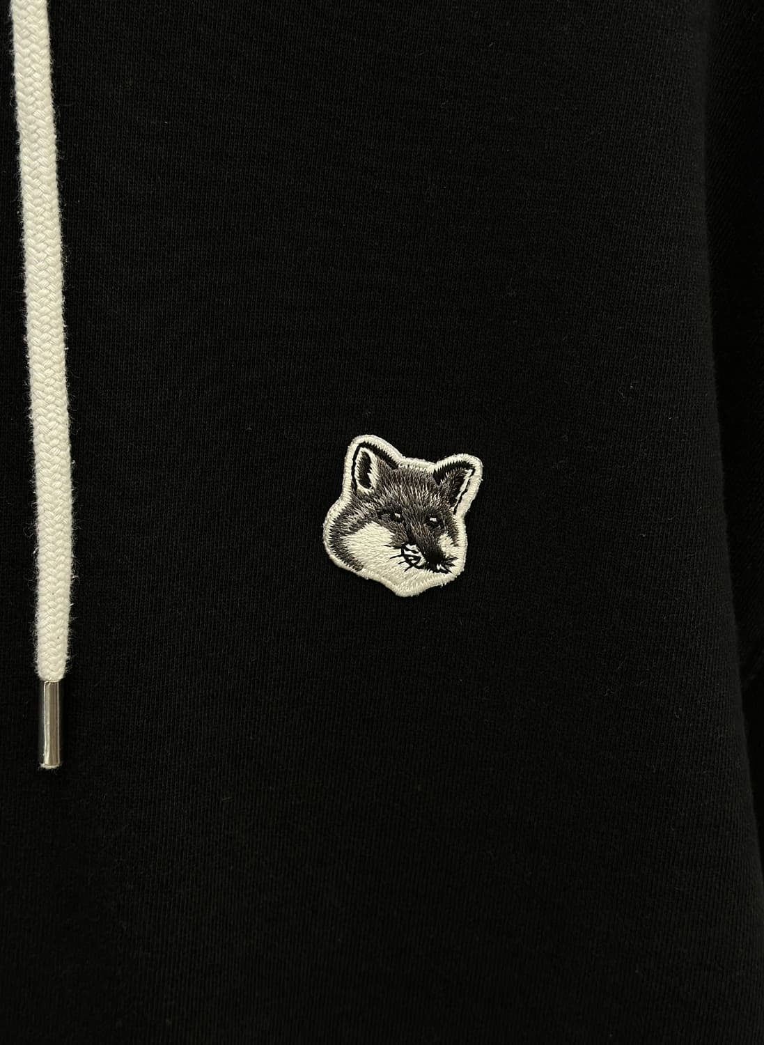 메종키츠네 그레이 폭스헤드 블랙 후드티  상품이미지6