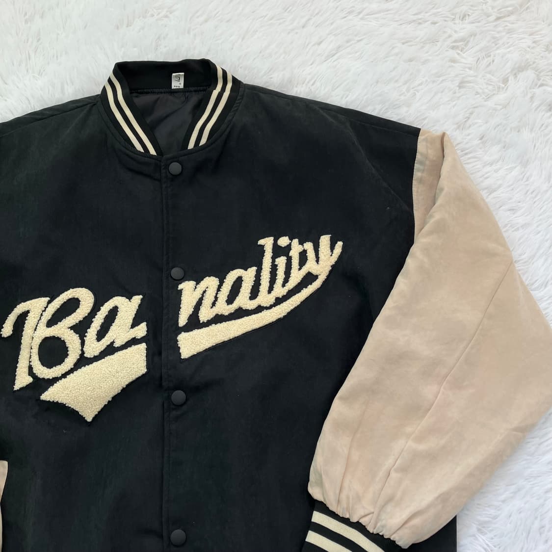 빈티지 네이비 크림 야구 점퍼 748 y2k 스트릿 갸루 펑키 일본빈티지 상품이미지8