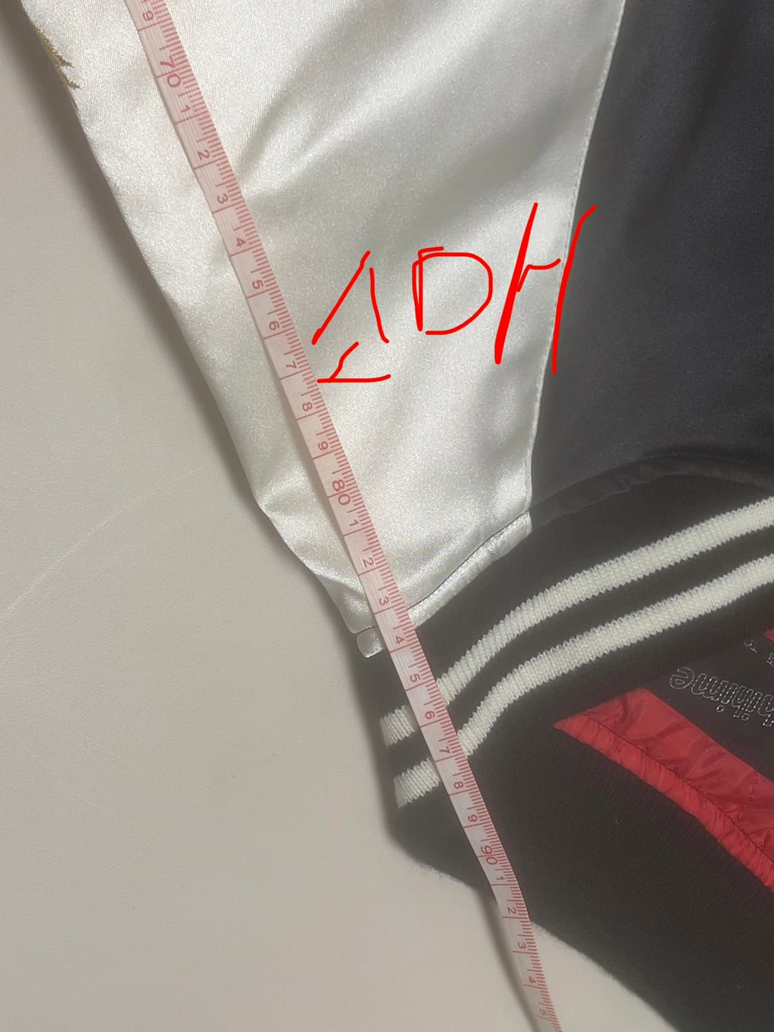 (5L)호시히메 호랑이 자수 스카쟌 블랙/화이트 상품이미지6