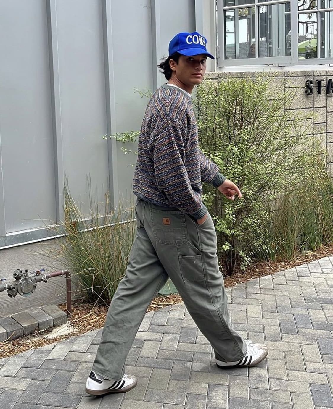 빈티지 칼하트 모스그린 싱글니 카펜터 팬츠 B11MOS 상품이미지1