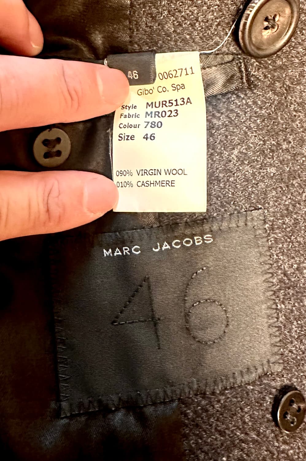 [판매]마크제이콥스 울 캐시미어 블랙 코트 상품이미지6